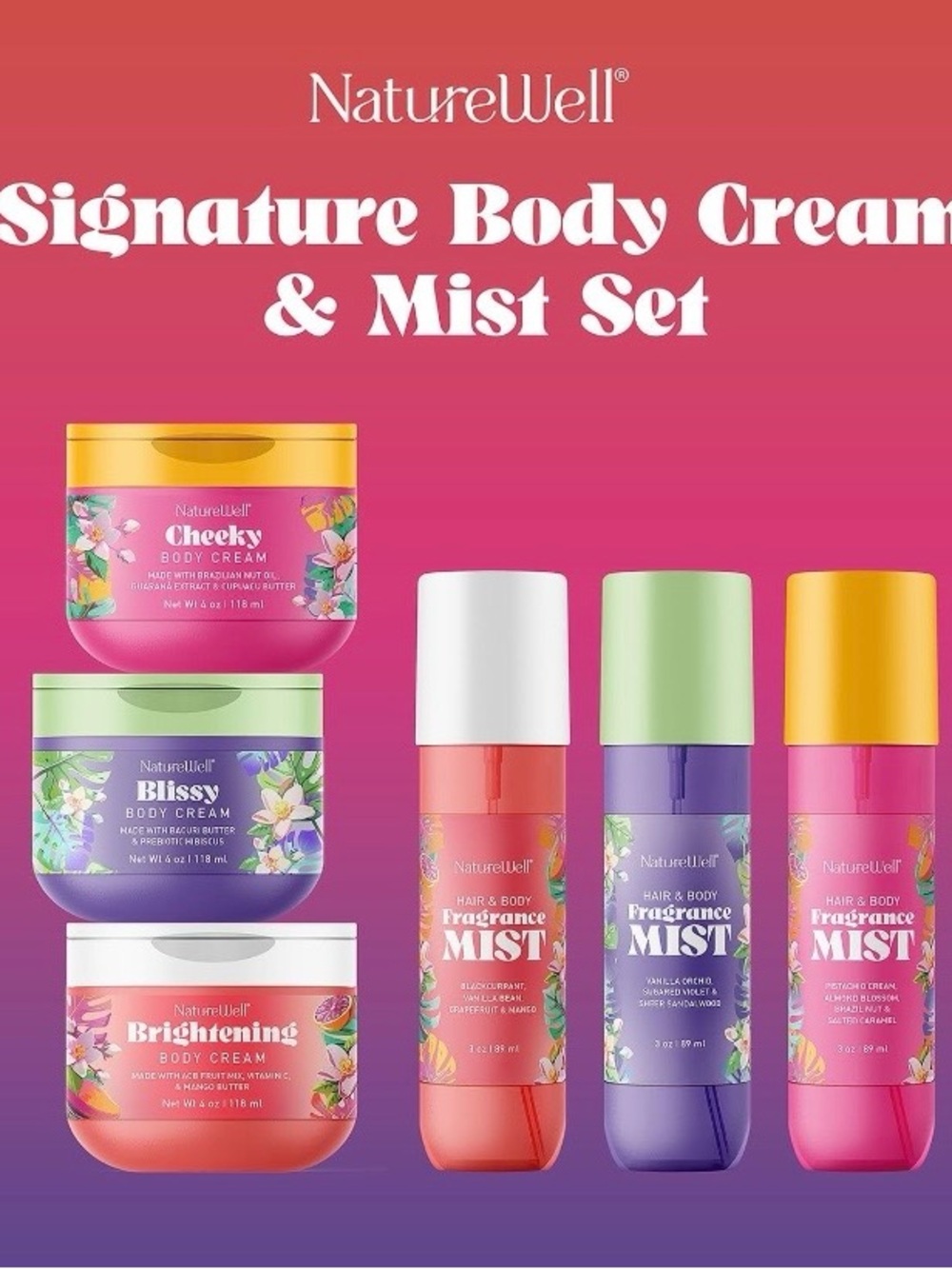 Naturewell Signature Body Cream & Mist Set
